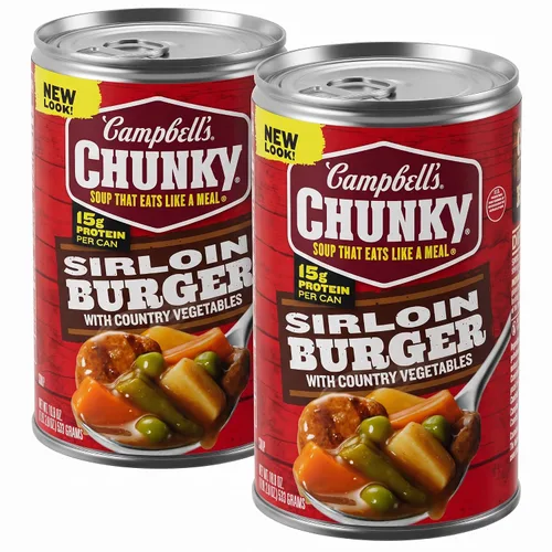Vista 9 de Campbell's Chunky - Sopa de hamburguesa de solomillo con verduras campestres, lata de 18.8 onzas