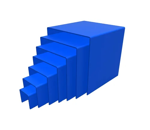 Vista 41 de FixtureDisplays® One Riser Combo - Cubo de 2 pulgadas de 3 caras con pedestal de plexiglás negro Lucite acrílico, accesorios para exhibición
