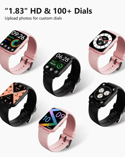 Vista 6 de Relojes inteligentes para mujeres y hombres con llamadas - rastreadores de actividad física con frecuencia cardíaca de 24 horas, monitor de sueño