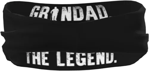 Vista 5 de Grandad The Man The Myth The Legend Headband for Men Women Sports Sweatband for Fitness Exercise Moisture Wicking Running Yoga Hairbands
