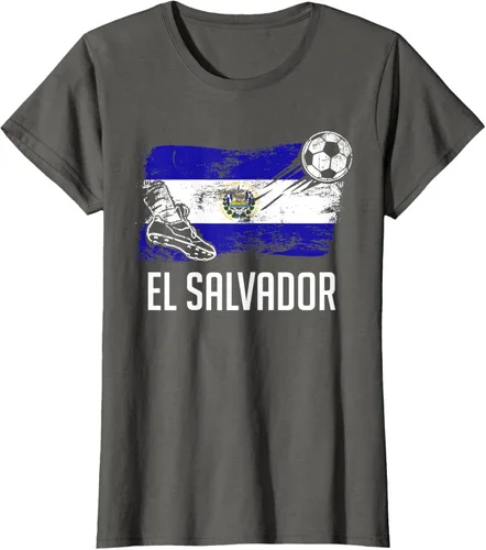 Vista 53 de Camiseta salvadoreña con bandera de fútbol salvadoreño