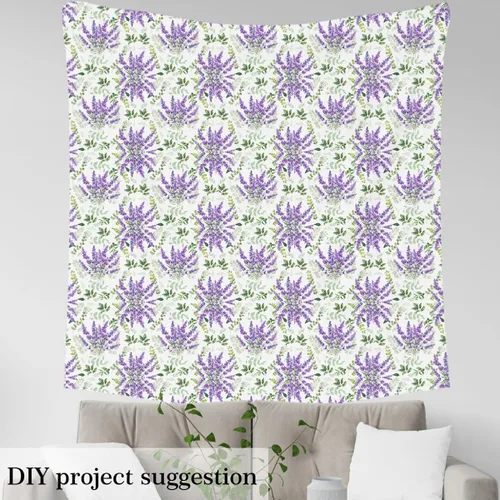 Vista 68 de Tela de Flores Primaverales por Yarda para Sofás, Tela Decorativa de Florales de Pueblo Pájaros Mariposas, Tela de Patrón de Jardín Acuarela