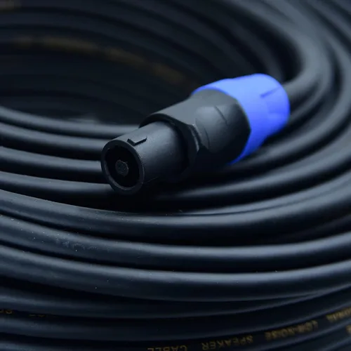 Vista 5 de Speak on Paquete de 2 cables de altavoz profesional Speakon a Speakon macho calibre de bloqueo de cable de cable de audio profesional de 12 AWG