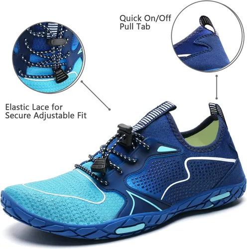 Vista 3 de Tenis impermeables para hombres y mujeres, descalzo, calcetín acuático de secado rápido para usar al aire libre, calzado deportivo para kayak