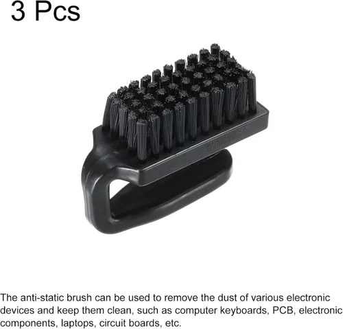 Vista 3 de PATIKIL Anti estático ESD cepillo de limpieza de teclado de nylon 3 unids para teclado de computadora PCB placas base portátil 2.756x3.543 in