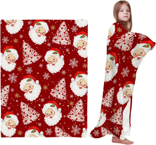 Vista 73 de Mantas de Tiro de Muñeco de Nieve de Navidad, Manta de Vellón Suave de Vacaciones de Invierno Decorativa para Hogar Sofá Sillón Silla Sala de Estar