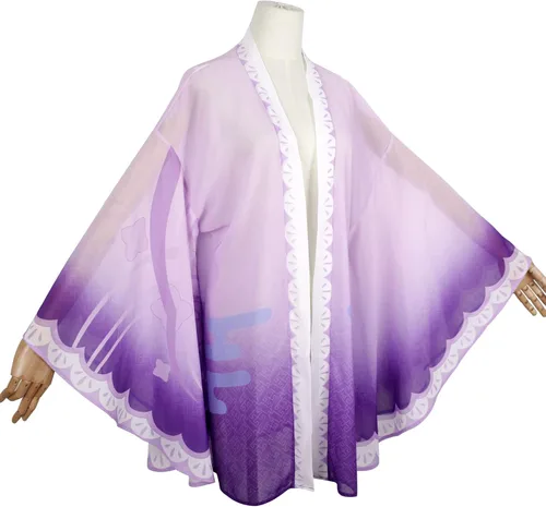Vista 2 de CMEGEOME Anime Cosplay Cloak Tanjiro Shinobu Nezuko Robe Kimono Beach Swimsuit CoverUp for Women Halloween Christmas