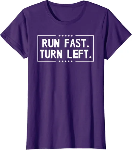 Vista 8 de Run Fast Turn Left - Camiseta para correr de pista y campo
