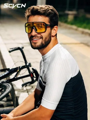 Vista 4 de SCVCN Visión nocturna Gafas de conducción antideslumbrante polarizado amarillo lente mujeres hombres gafas deporte gafas bicicleta MTB DZ-S62