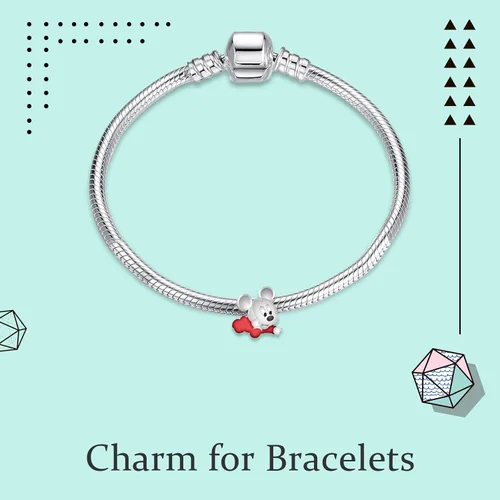 Vista 4 de Erizteya Fantástico dije de ratón de dibujos animados para pulseras para mujer, collares, joyería de feliz cumpleaños, día de la madre, regalos