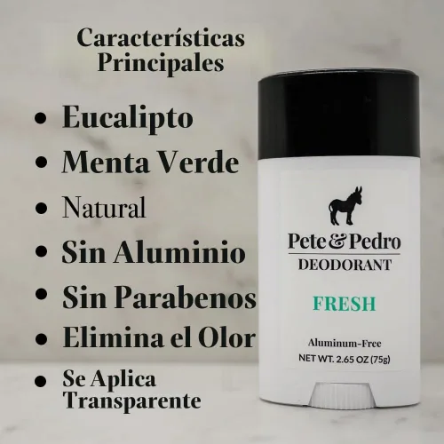 Vista 2 de Pete & Pedro Desodorante natural fresco sin aluminio aroma a eucalipto 2.65