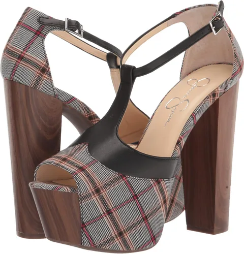 Vista 7 de Jessica Simpson Danny 10 Sandalias con plataforma de tacón de bloque impreso para mujer