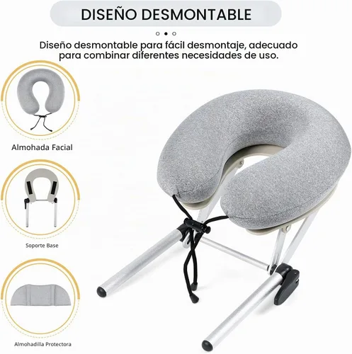 Vista 7 de TRENDBOX Mesa de masaje, almohada de espuma viscoelástica, almohada de masaje de espuma viscoelástica multifuncional ajustable para oficina, sueño