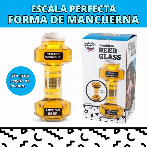 Vista 4 de BigMouth Inc. The Dumbbell - Vaso de cerveza novedoso, 24 onzas