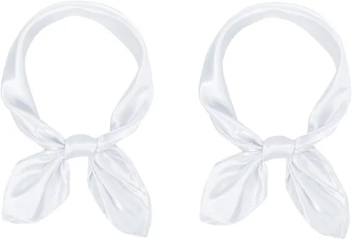Vista 21 de American Trends Bufanda de seda para mujer, bufandas de satén para la cabeza, bufanda cuadrada para el cuello, bufanda ligera de seda como bandana