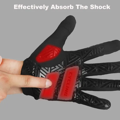 Vista 4 de CbRSPORTS Guantes de ciclismo guantes de bicicleta guantes de gimnasio guantes de montaña antideslizantes absorción de golpes almohadilla de gel