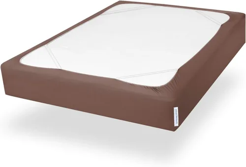 Vista 12 de Funda de somier tamaño Queen con material tejido suave y elástico, solo cubre lados, alternativa para falda de cama, resistente a las arrugas y a