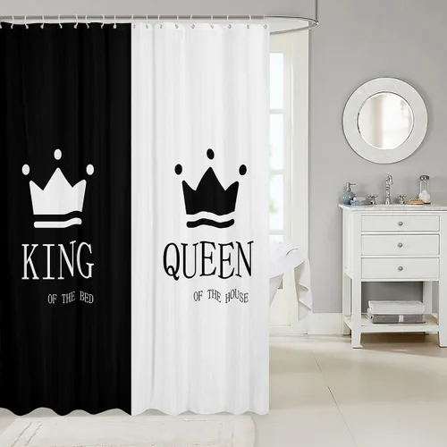Vista 39 de Feelyou Cortina de ducha con diseño de gato para decoración de baño, bonita cortina de baño para puestos de bañeras, accesorios de baño divertidos