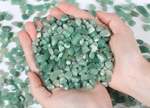Vista 8 de QINJIEJIE Piedras de cristal de ágata acuática, piedra natural, grava a granel, piezas de rocas trituradas, piedra de cuarzo pulido, 0.55 libras