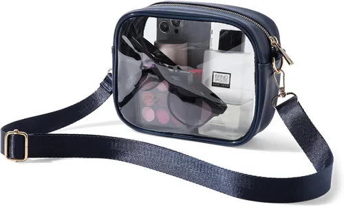 Vista 15 de TOBVZOO - Bolsa bandolera transparente aprobada para estadios, conciertos y eventos deportivos, unisex