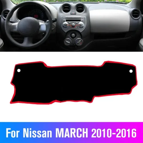 Vista 2 de LEFEDA Para Nissan March Micra K13 2010-2016, alfombrilla para salpicadero, cubierta adhesiva para salpicadero, parasol