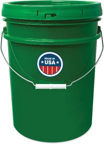 Vista 17 de Cubo de 5 Galones con Tapa Hermética Fabricado en EE. UU. Grado Alimenticio Plástico Premium HPDE Resistente Cubo Multiusos Duradero de 90