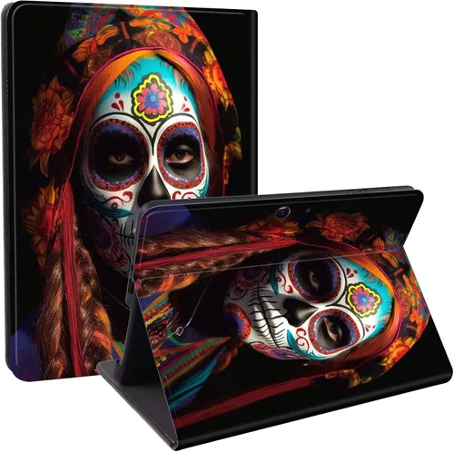 Vista 21 de Funda diseñada para Microsoft Surface Pro 11/10/9, protección ligera, múltiples ángulos, piel sintética, delgada, con función de encendido y apagado