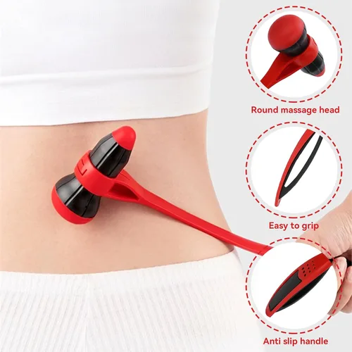 Vista 6 de Agatige Martillo de masaje corporal, silicona multifuncional elásticamente flexible, masajeador de puntos de acupuntura corporal, masajeador