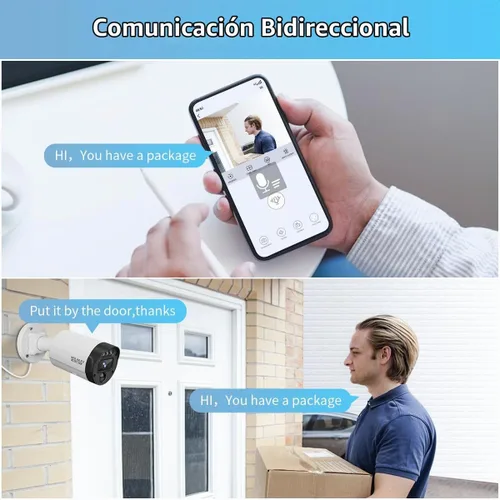 Vista 4 de Almacenamiento de 90 días y audio de 2 vías: sistema de cámara de seguridad con cable para exteriores, sistemas de cámara de seguridad con cable