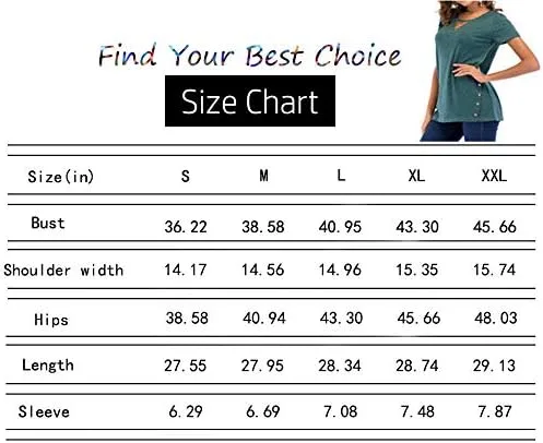 Vista 6 de YAKER - Blusa de manga corta para mujer, cuello redondo, suelta, holgada, para mujer