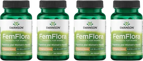 Vista 10 de Swanson FemFlora - Probiótico para mujer para apoyo a la salud digestiva, urinaria y vaginal femenina, con 9 mil millones de UFC por cápsula