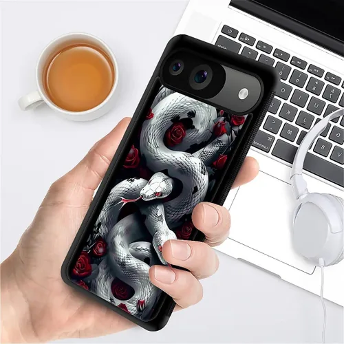 Vista 1338 de Compatible con Google Pixel 4A 5G Mobile Case Creative Acrylic Panel trasero Silicona Protección Grip especialmente diseñado para Google Pixel 4A 5G