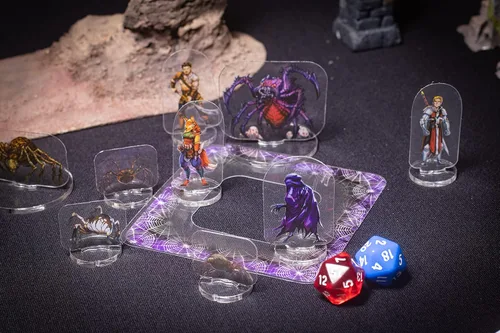 Vista 6 de Arcknight Plantillas AOE de efectos de hechizos de mazmorras y dragones, accesorios DND, juego completo de marcadores de área de efecto para D&D 5E