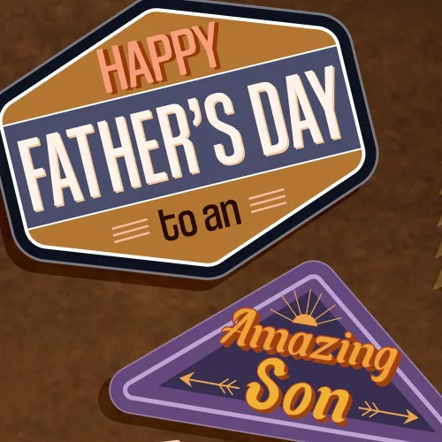 Vista 6 de Prime Greetings Tarjeta del día del padre del hijo, hecha en Estados Unidos, ecológica, tarjeta gruesa con sobre de primera calidad de 5 x 7.75