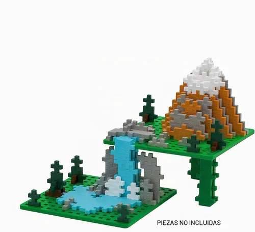 Vista 3 de Plus Plus Juego de 240 piezas básicas de mezcla de tubos y placa base, mini bloques de construcción entrelazados, juguetes de tallo para niños