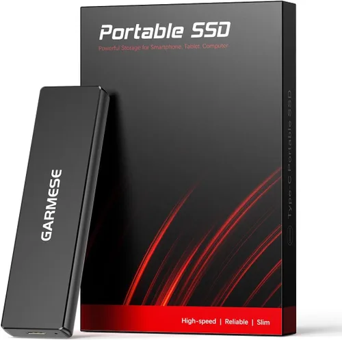 Vista 8 de SSD externa portátil de 512 GB USB-C de hasta 2000 MB/s unidad de estado sólido