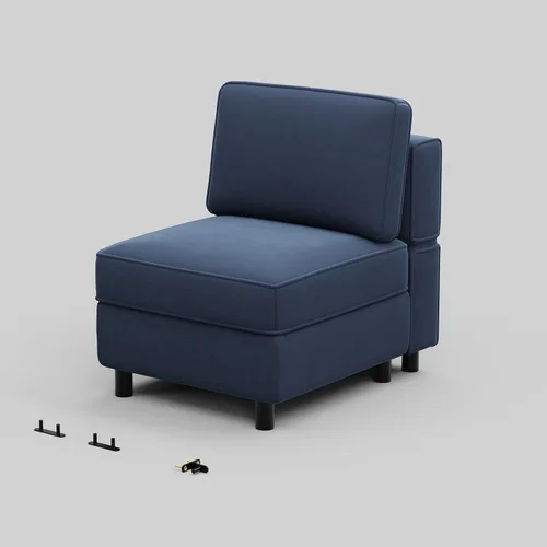 Vista 17 de Belffin Módulo modular de respaldo para sofá seccional para sofá seccional apoyabrazos/respaldo (juego de 4) terciopelo negro