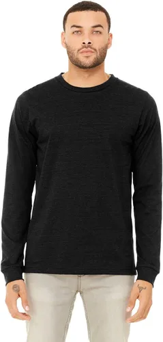 Vista 105 de Canvas Filmore 3501 - Camiseta de 4.2 onzas para hombre manga larga (1) Ceniza + (1) Jaspeado atlético