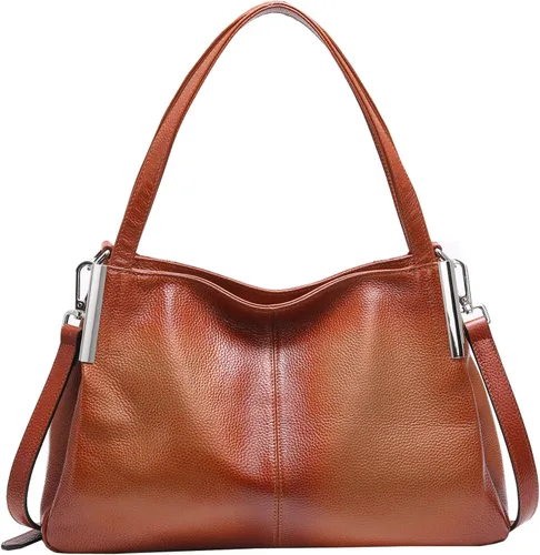 Vista 4 de Heshe - Bolsa de piel de diseñador con asa superior y correa de hombro para mujer