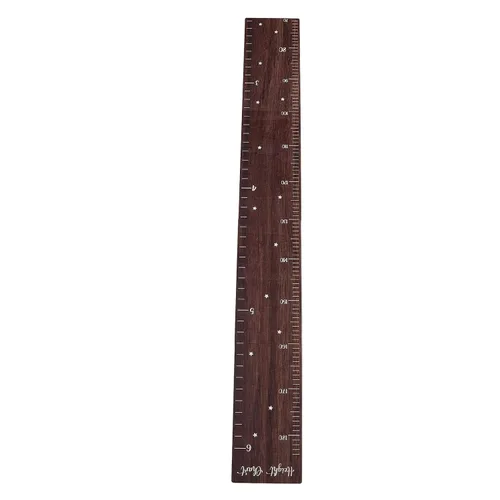 Vista 9 de Wooden Ruler Growth Chart, Height Measurement Ruler, Walnut Wood Height Chart with Measuring Tape, Installation Growth Chart for Toddlers Bedroom