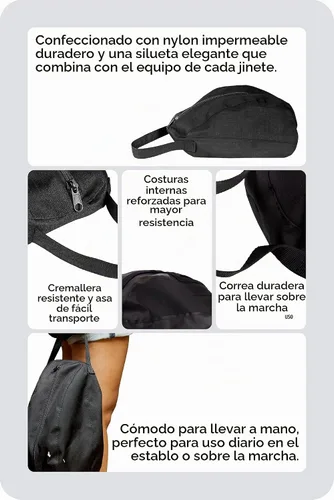 Vista 4 de HORZE Ecuestre Bicicleta Montar Fácil de Llevar Casco De Nylon Impermeable Caso