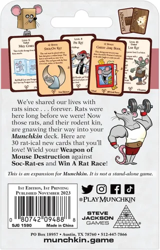 Vista 3 de Expansión del juego de cartas Munchkin Rats