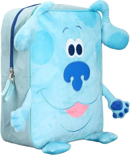 Vista 4 de Blues Clues - Mochila de felpa azul para niños pequeños Azul Patchwork