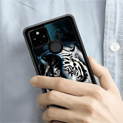 Vista 1887 de Compatible con Google Pixel 4A 5G Mobile Case Creative Acrylic Panel trasero Silicona Protección Grip especialmente diseñado para Google Pixel 4A 5G