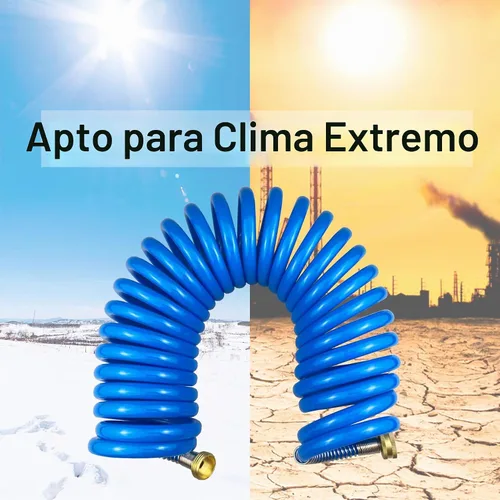 Vista 5 de Darnassus Manguera de jardín de alta resistencia con bobina de PU, autobobinable, con accesorios de latón macizo, retráctil, resistente a la Azul