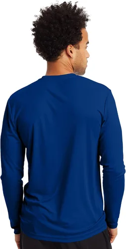 Vista 3 de Hanes Men's Long-Sleeve Performance T-Shirt Pack, 2-Pack, Cool DRI Moisture-Wicking Tees