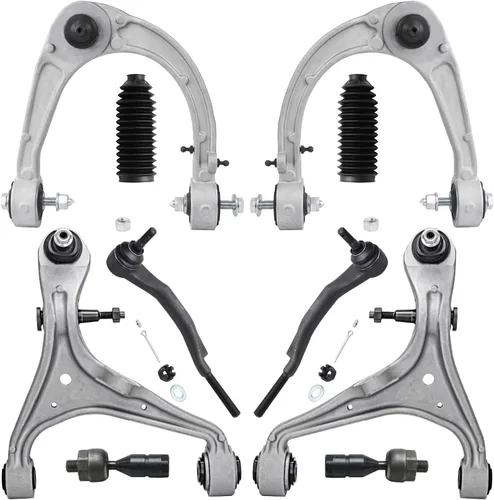 Vista 80 de Detroit Axle - Kit de suspensión delantera de 10 piezas para Jeep 2002-2004