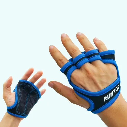Vista 12 de RUNTOP Guantes de entrenamiento para fitness, entrenamiento cruzado, WODS, gimnasio, yoga, ejercicio, almohadillas de agarre para levantamiento