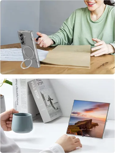 Vista 7 de Funda transparente para Galaxy Z Fold 8 Ultra, protector de bisagra