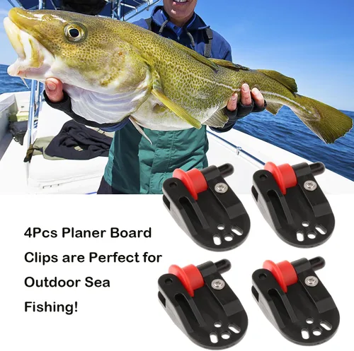 Vista 6 de 4 unids Cepilladora Zams Pro Release Clips Pesca en línea Clip lateral para Aparejos de pesca en alta mar Trolling Downrigger Clips